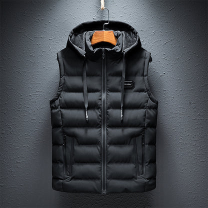 LEO VELOUR HOODED VEST