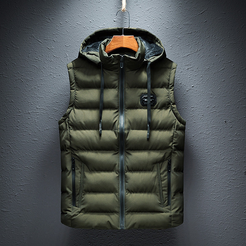 LEO VELOUR HOODED VEST