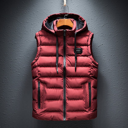 LEO VELOUR HOODED VEST