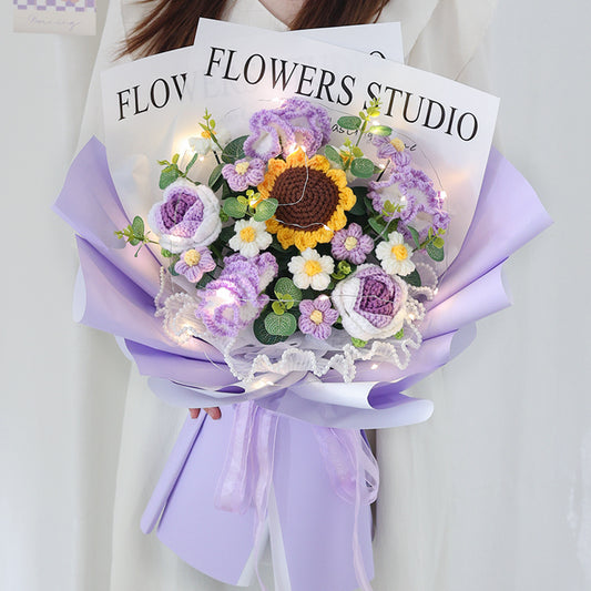 PURPLE SUNFLOWER FLOWER BOUQUET